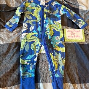 Bonds Kids One Piece with Blue and Green Dinosaur Print
